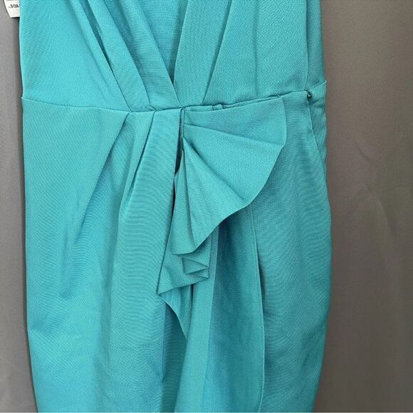 BCBGeneration Dress Stacey Ruffled One Shoulder in Atlantis (Teal) Size 10 - Picture 3 of 9
